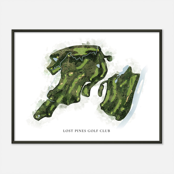 Print of Lost Pines Golf Club Classic Map