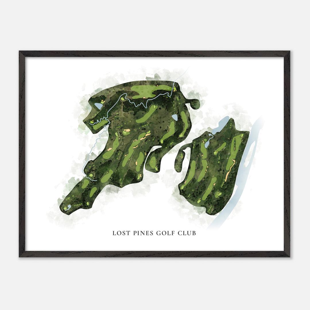 Print of Lost Pines Golf Club Classic Map