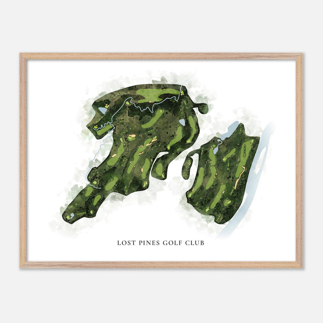 Print of Lost Pines Golf Club Classic Map