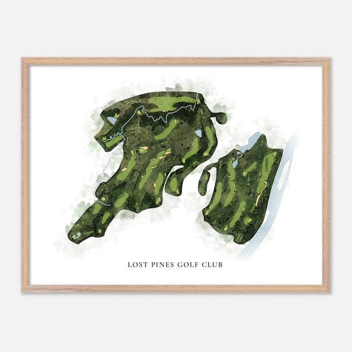 Print of Lost Pines Golf Club Classic Map