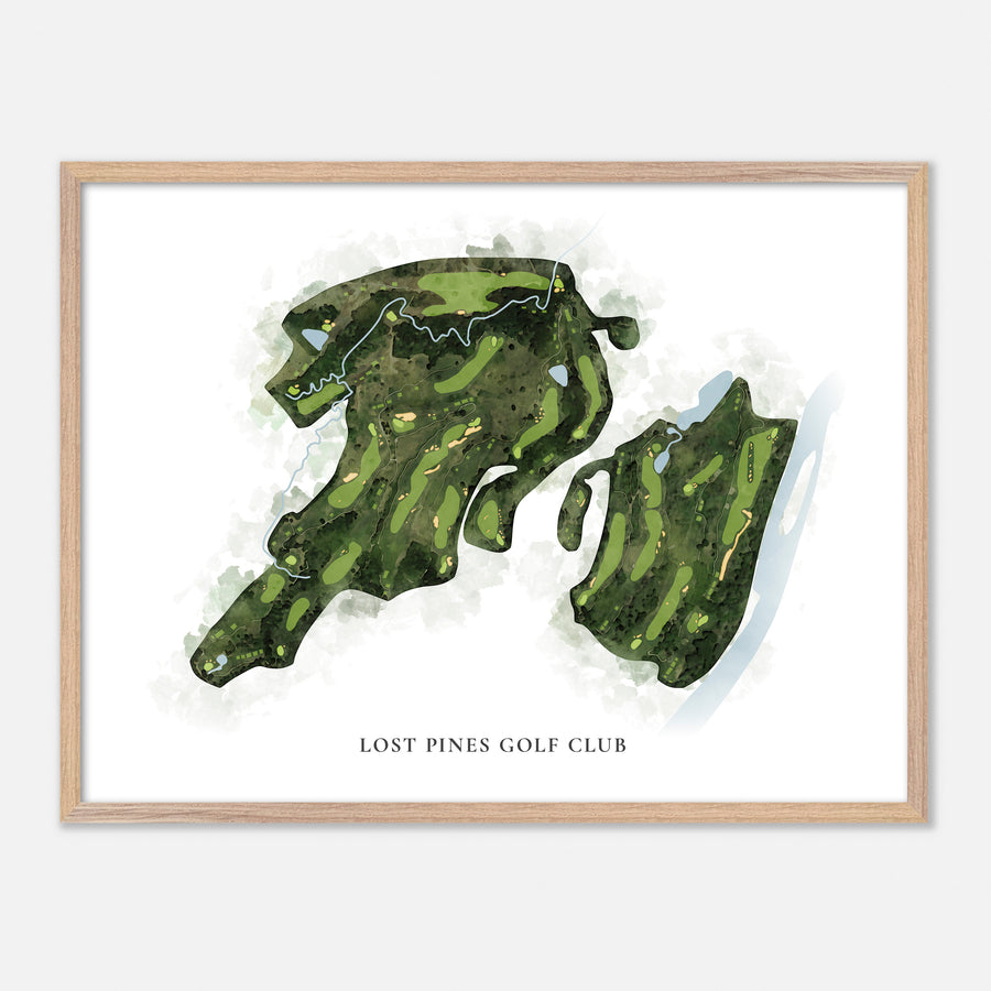 Print of Lost Pines Golf Club Classic Map