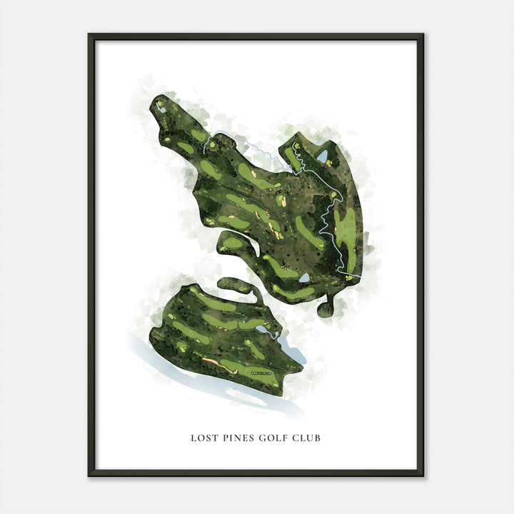 Print of Lost Pines Golf Club Classic Map