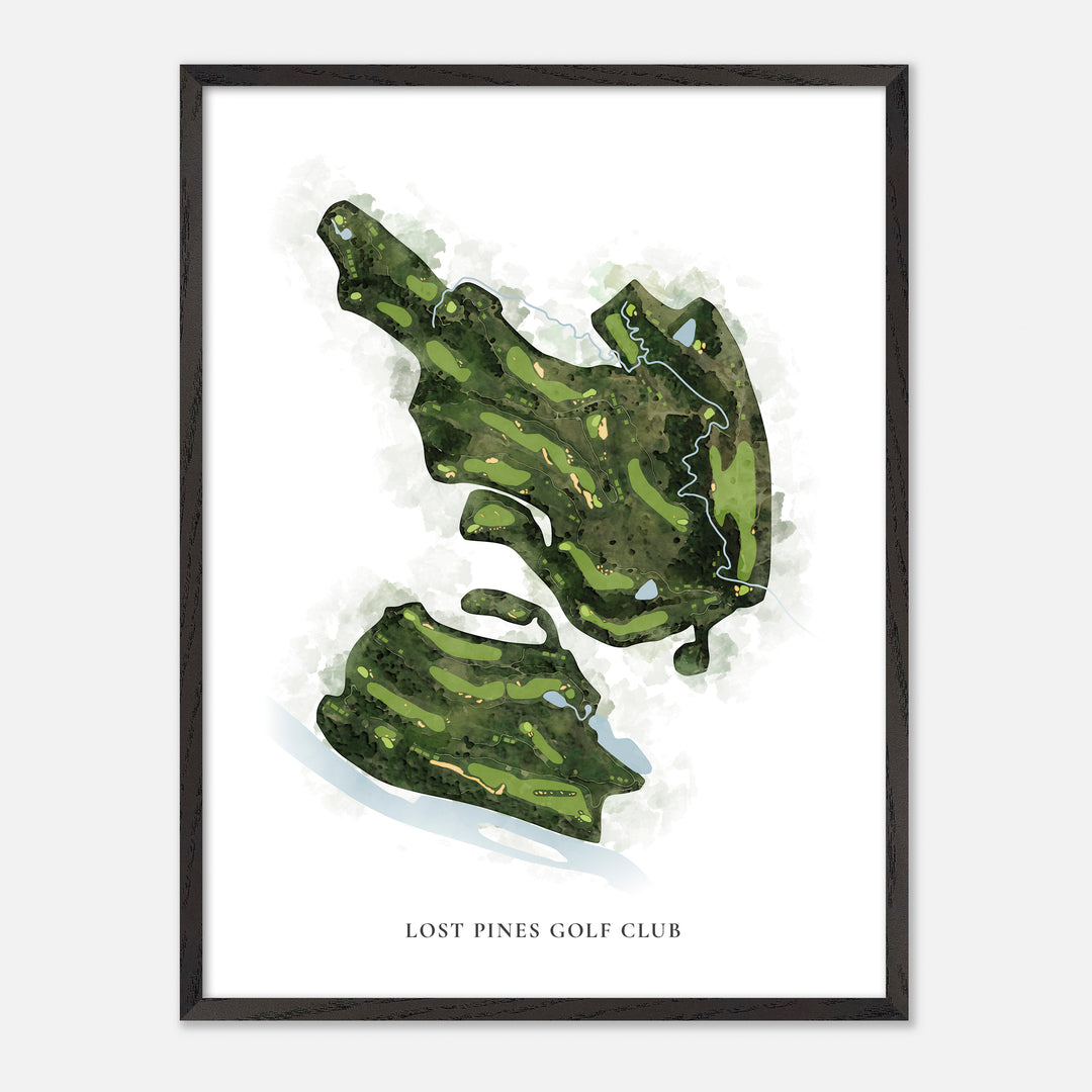 Print of Lost Pines Golf Club Classic Map