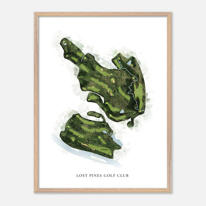 Print of Lost Pines Golf Club Classic Map