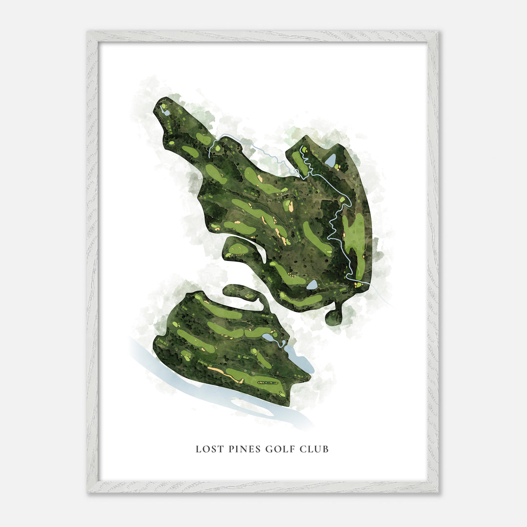Print of Lost Pines Golf Club Classic Map