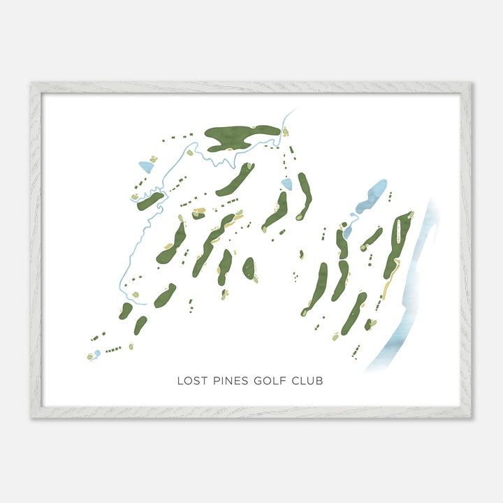 Print of Lost Pines Golf Club Modern Map