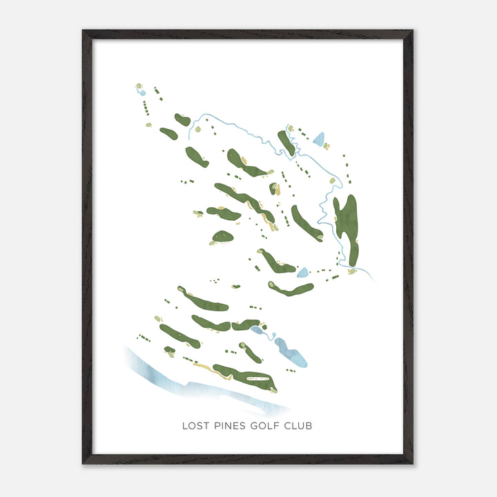 Print of Lost Pines Golf Club Modern Map