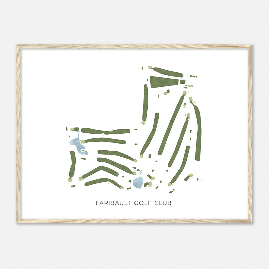 Print of Faribault Golf Club Modern Map