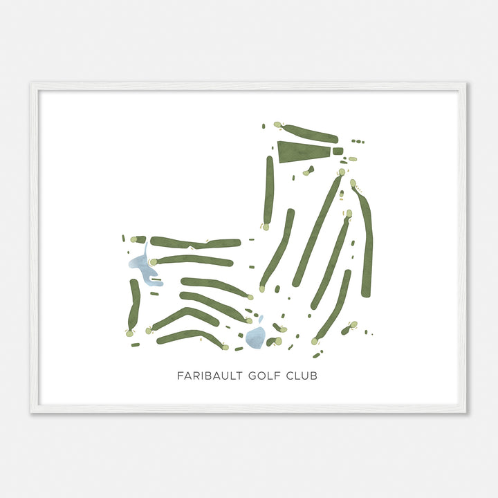 Print of Faribault Golf Club Modern Map