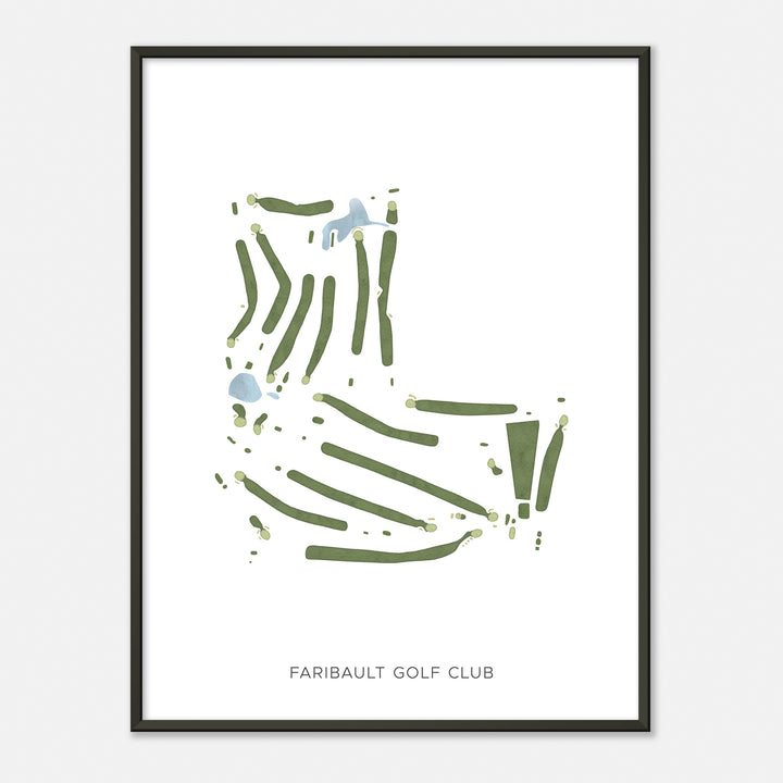 Print of Faribault Golf Club Modern Map