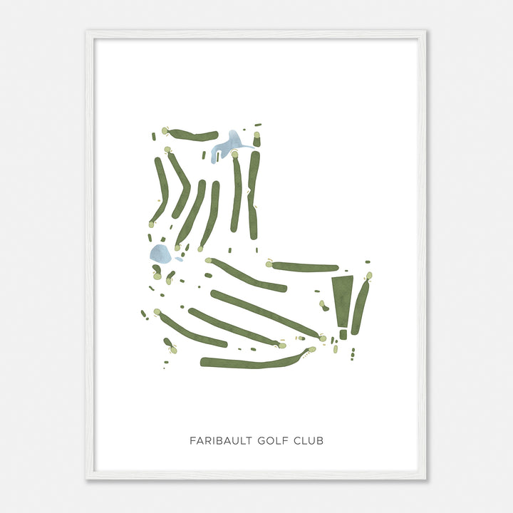 Print of Faribault Golf Club Modern Map