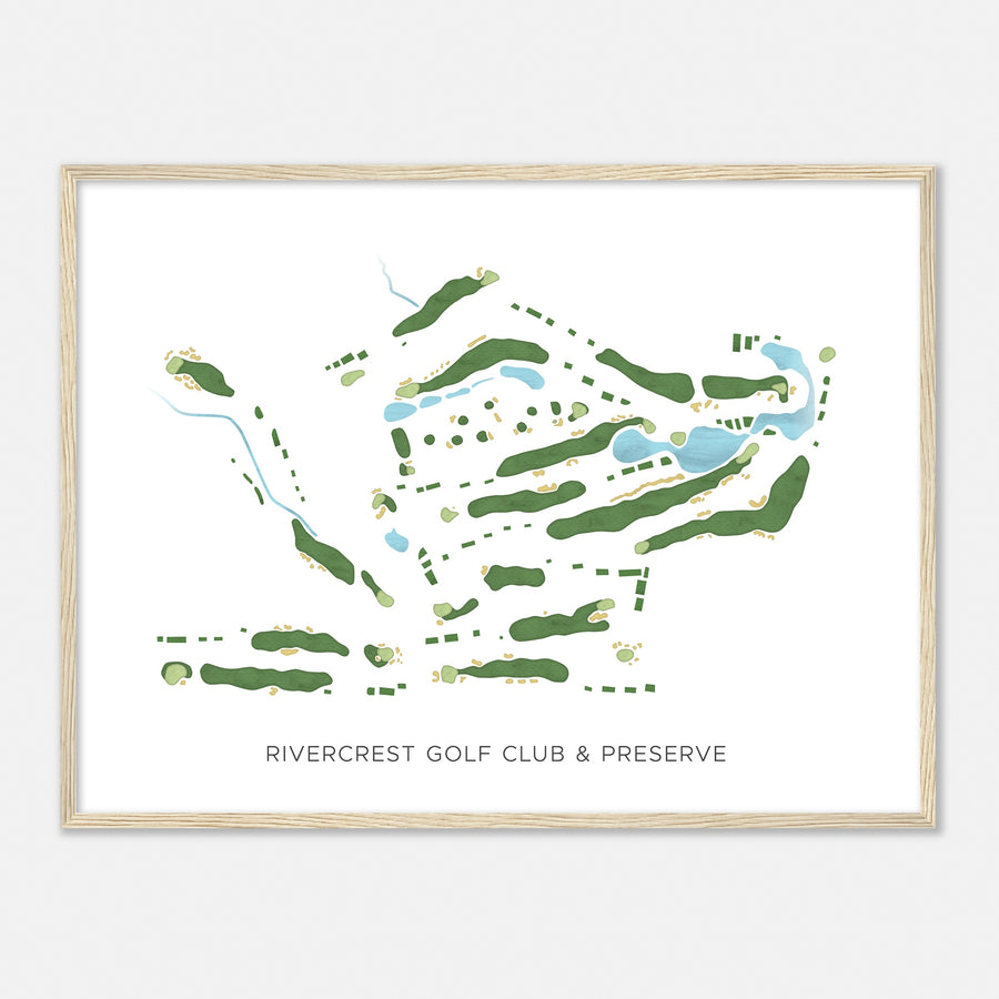 Print of Rivercrest Golf Club & Preserve Modern Map