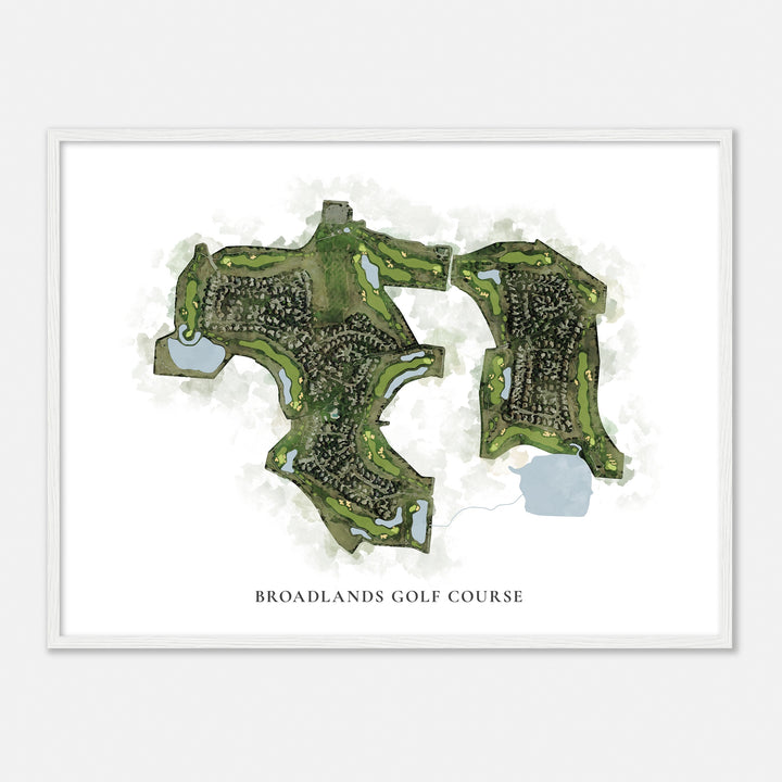 Print of Broadlands Golf Course Classic Map