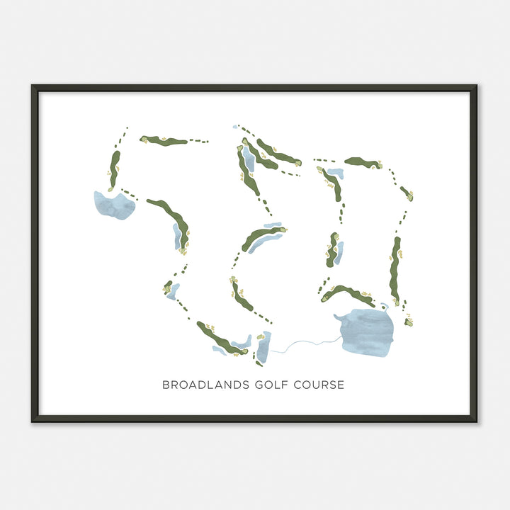 Print of Broadlands Golf Course Modern Map
