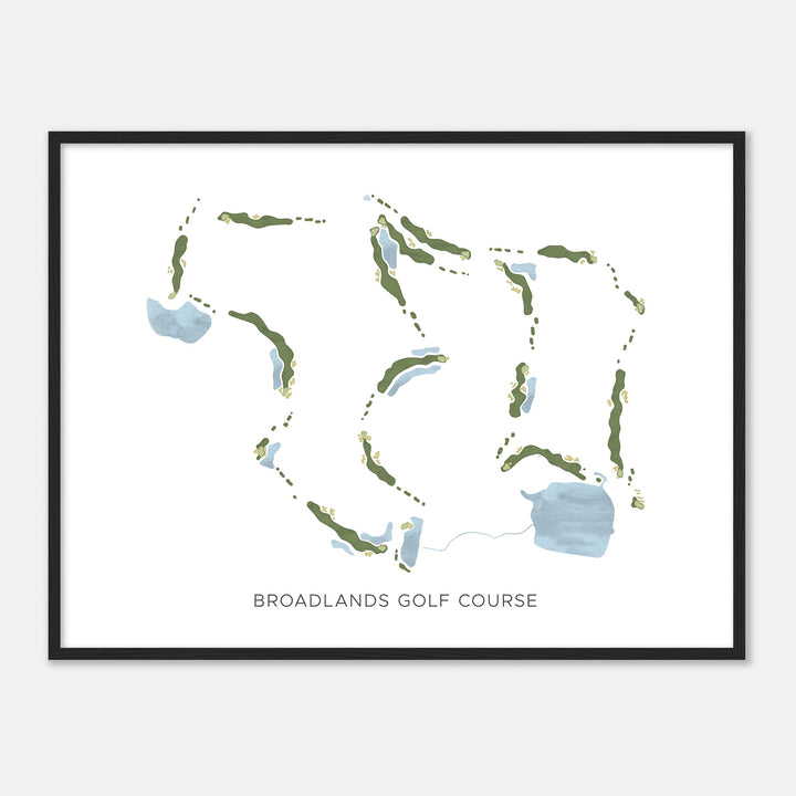 Print of Broadlands Golf Course Modern Map