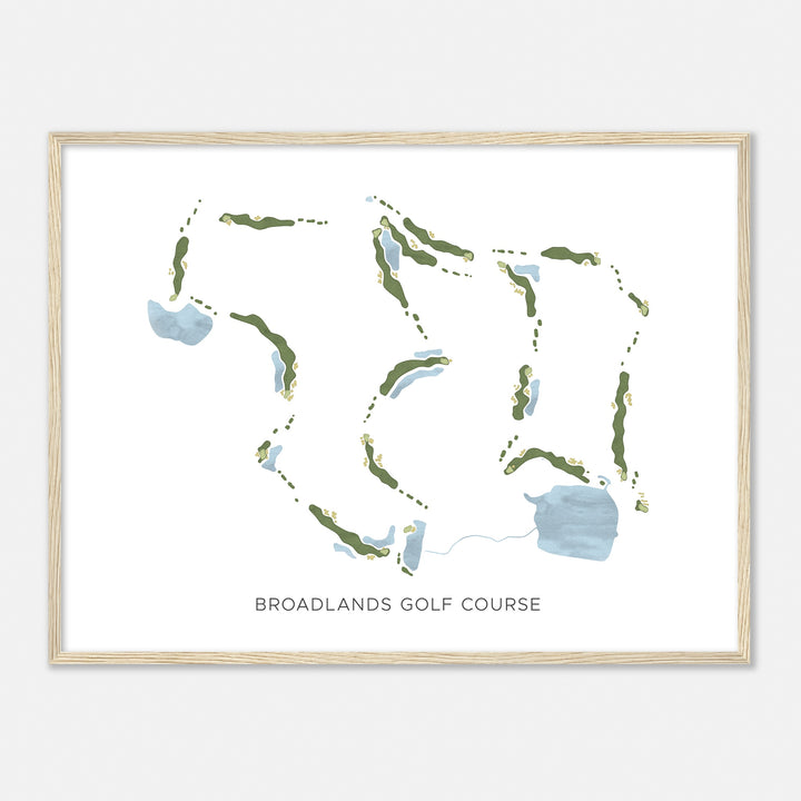 Print of Broadlands Golf Course Modern Map