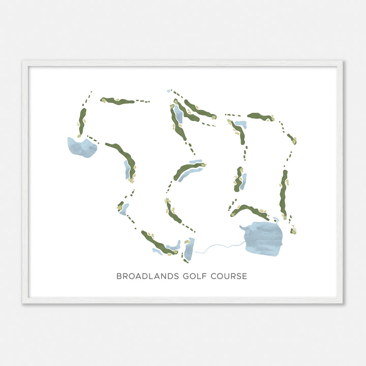 Print of Broadlands Golf Course Modern Map