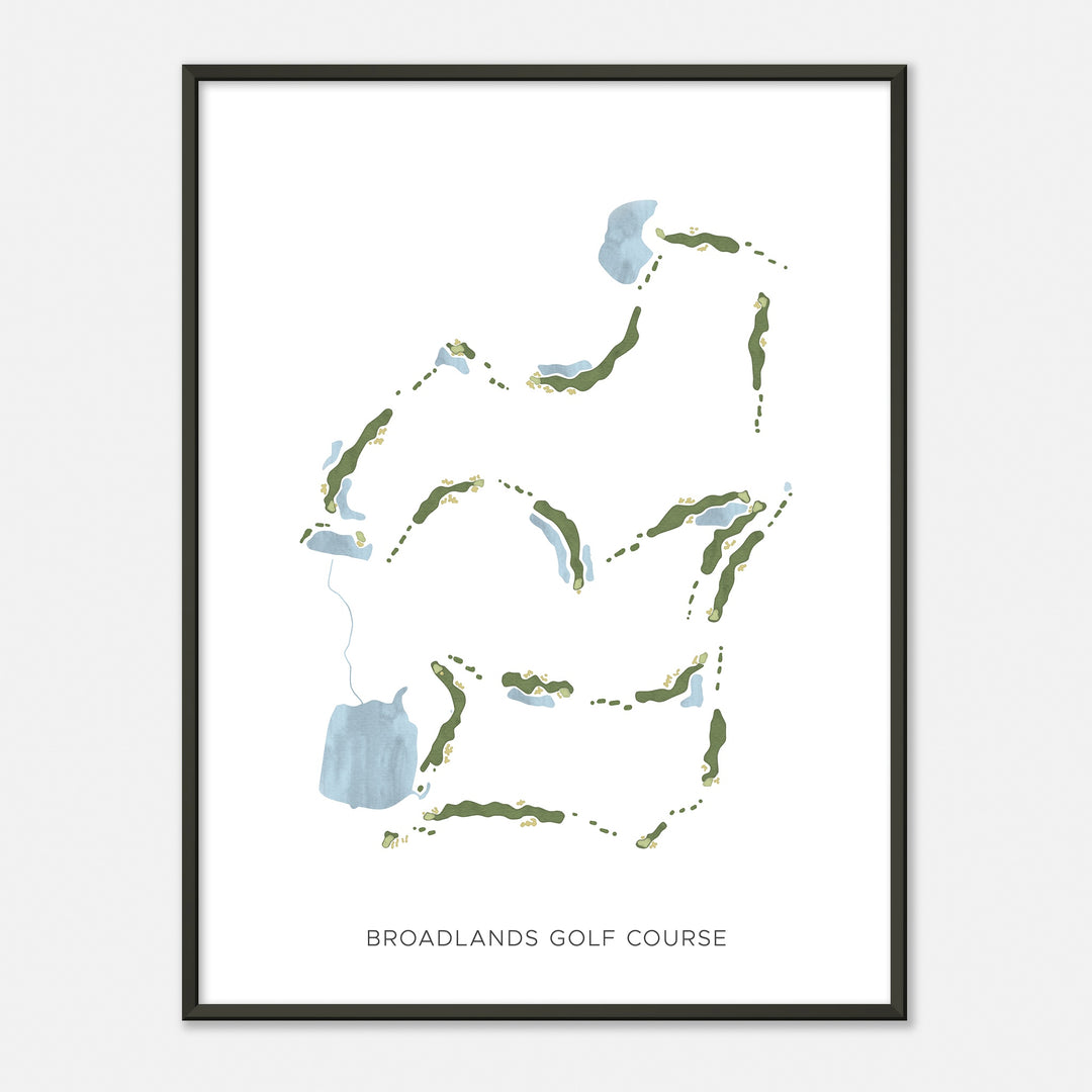 Print of Broadlands Golf Course Modern Map