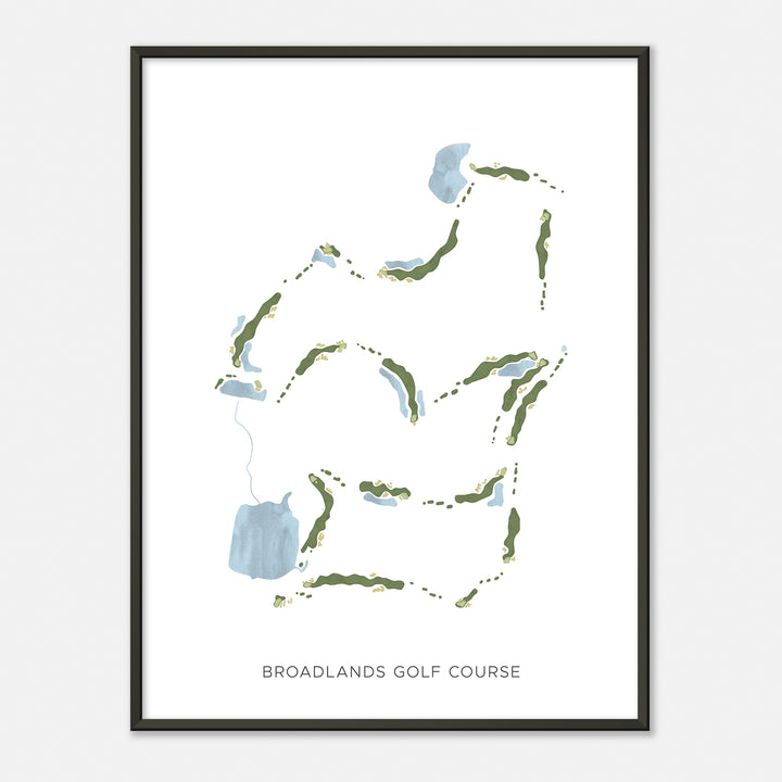 Print of Broadlands Golf Course Modern Map