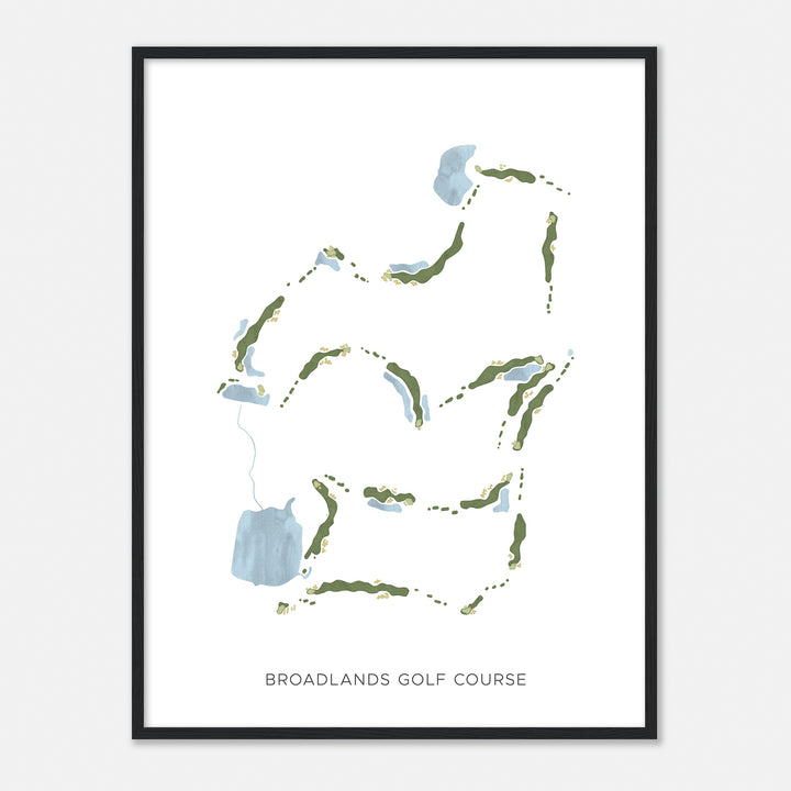 Print of Broadlands Golf Course Modern Map