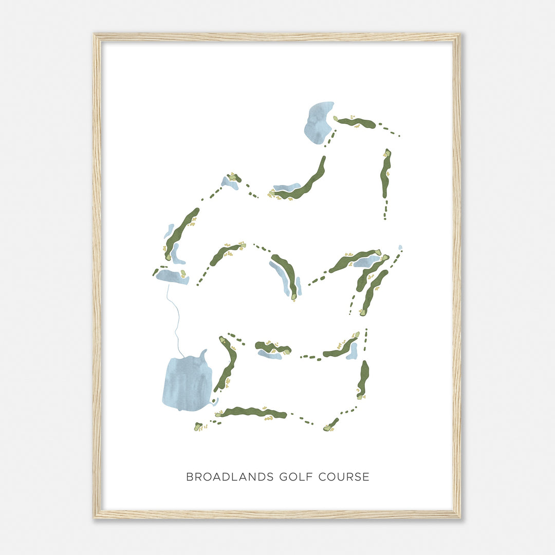 Print of Broadlands Golf Course Modern Map