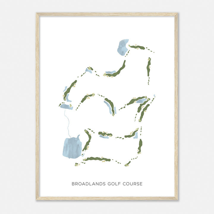 Print of Broadlands Golf Course Modern Map