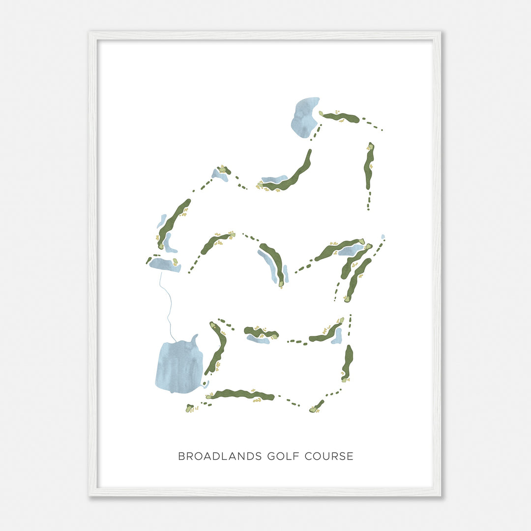 Print of Broadlands Golf Course Modern Map