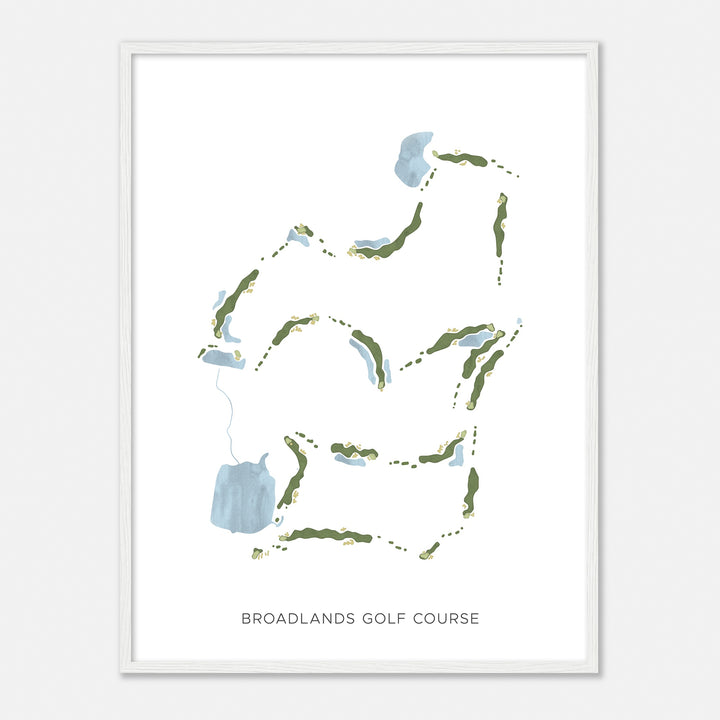 Print of Broadlands Golf Course Modern Map