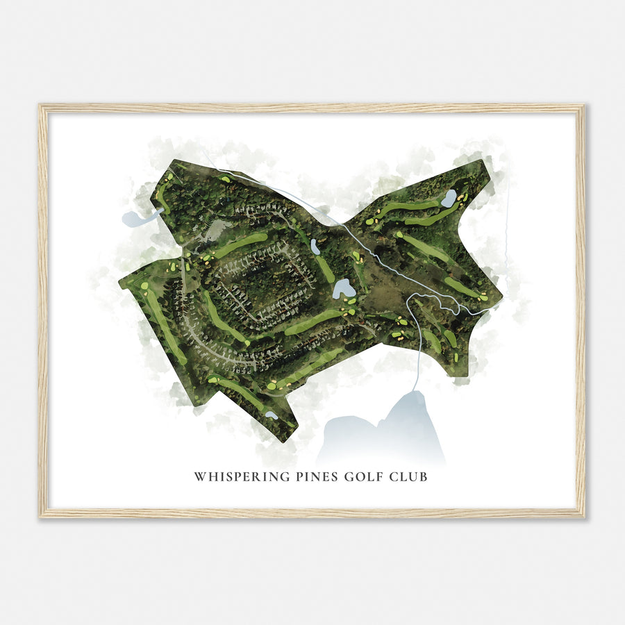 Print of Whispering Pines Golf Club Classic Map