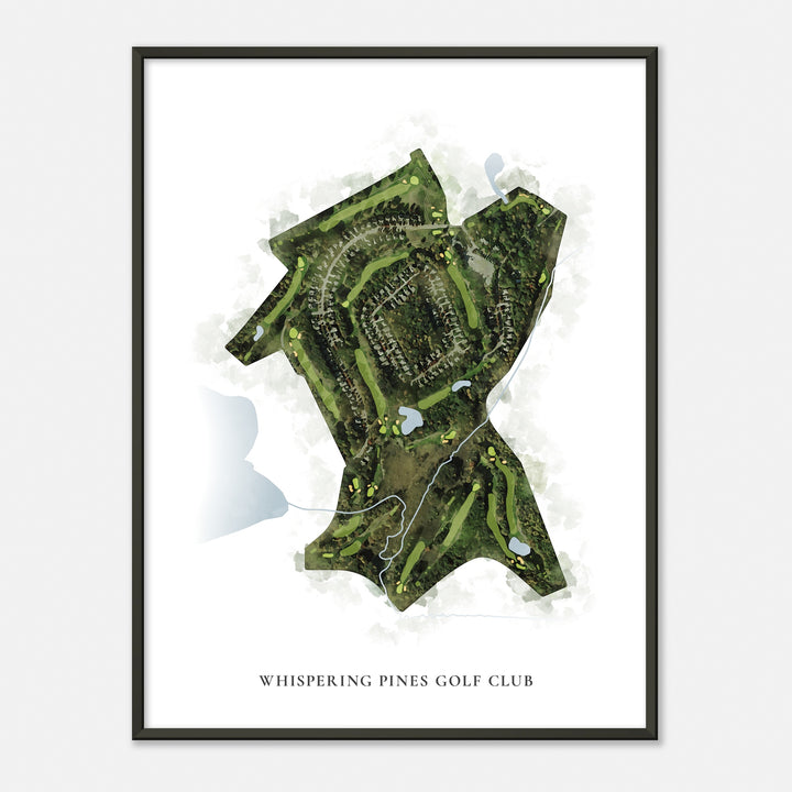 Print of Whispering Pines Golf Club Classic Map