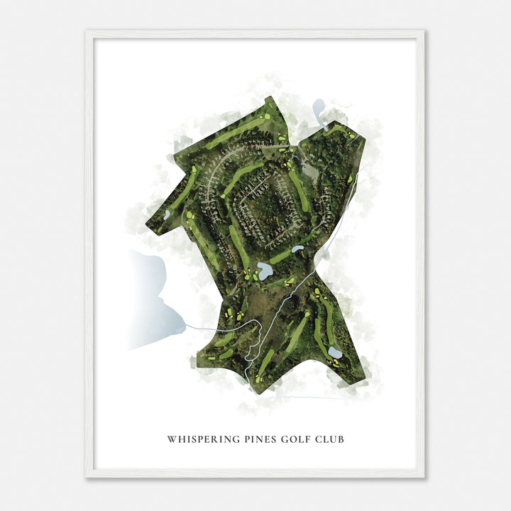 Print of Whispering Pines Golf Club Classic Map
