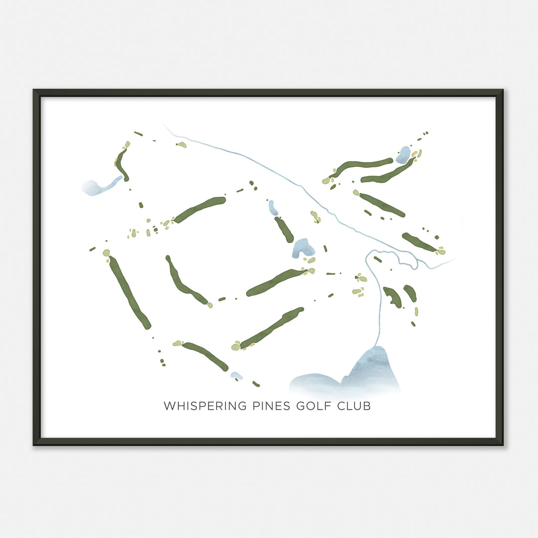 Print of Whispering Pines Golf Club Modern Map
