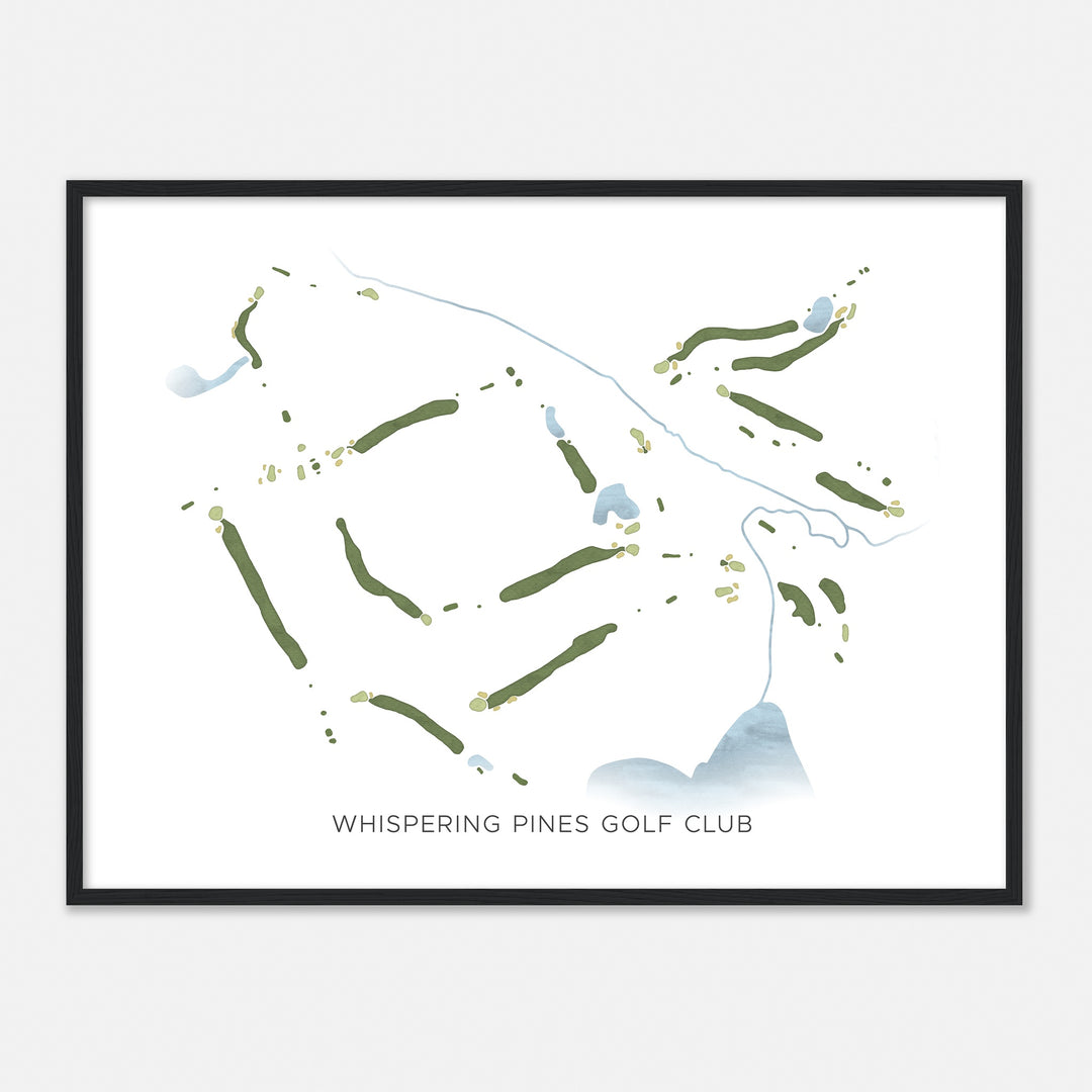 Print of Whispering Pines Golf Club Modern Map