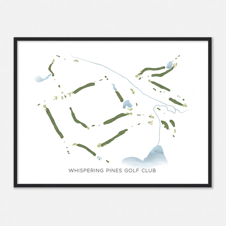 Print of Whispering Pines Golf Club Modern Map