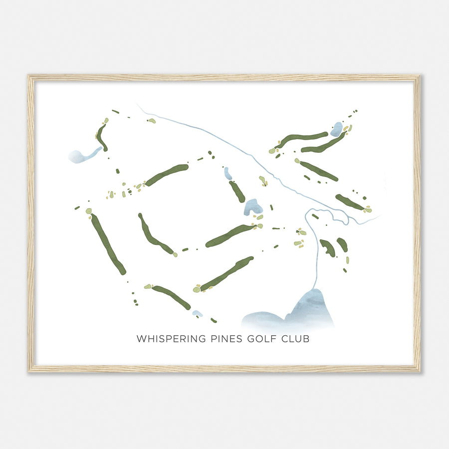 Print of Whispering Pines Golf Club Modern Map