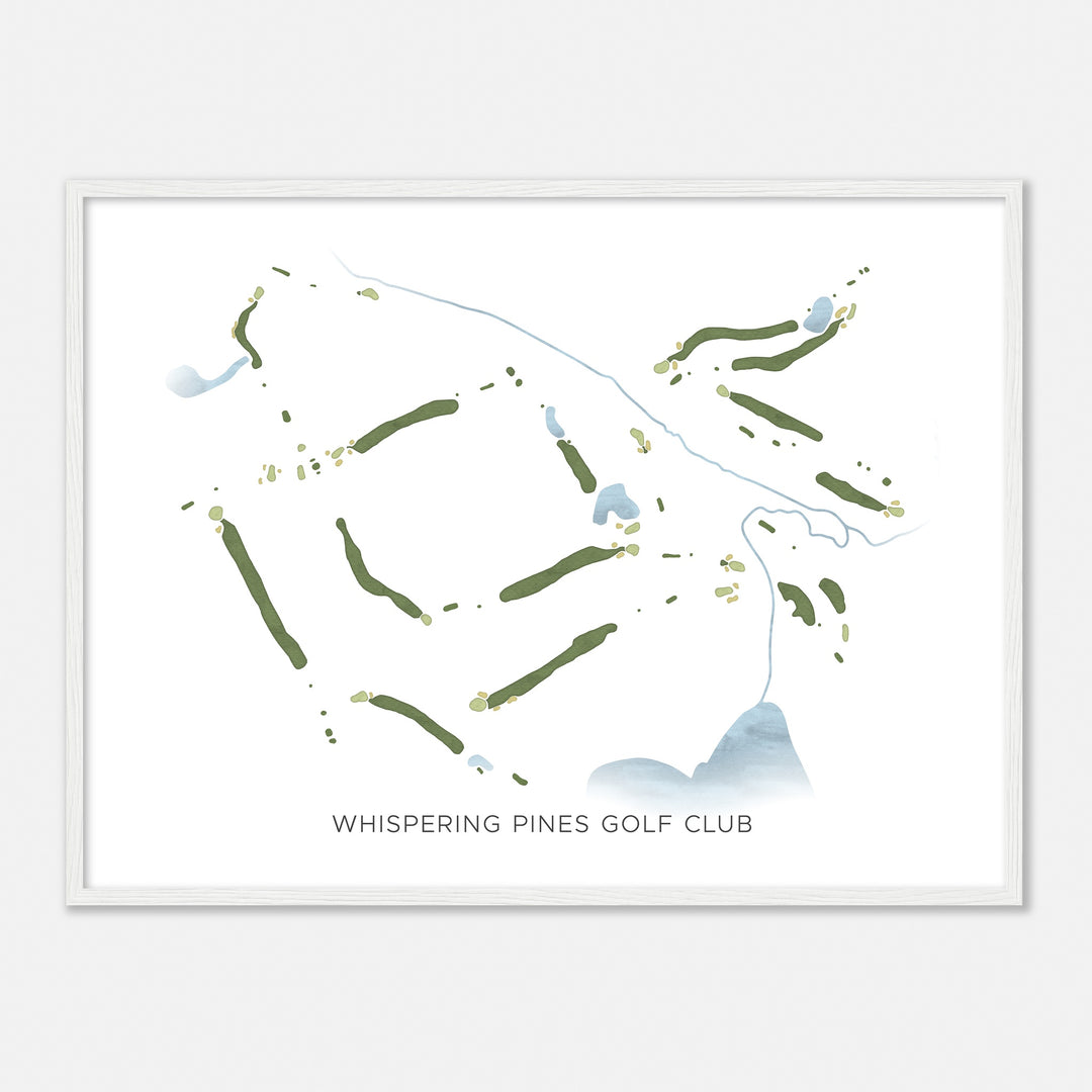 Print of Whispering Pines Golf Club Modern Map