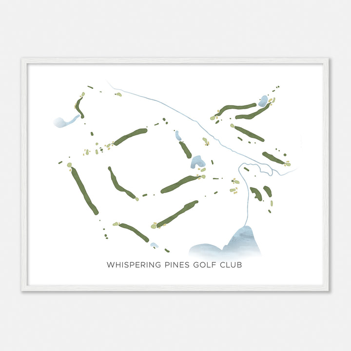 Print of Whispering Pines Golf Club Modern Map
