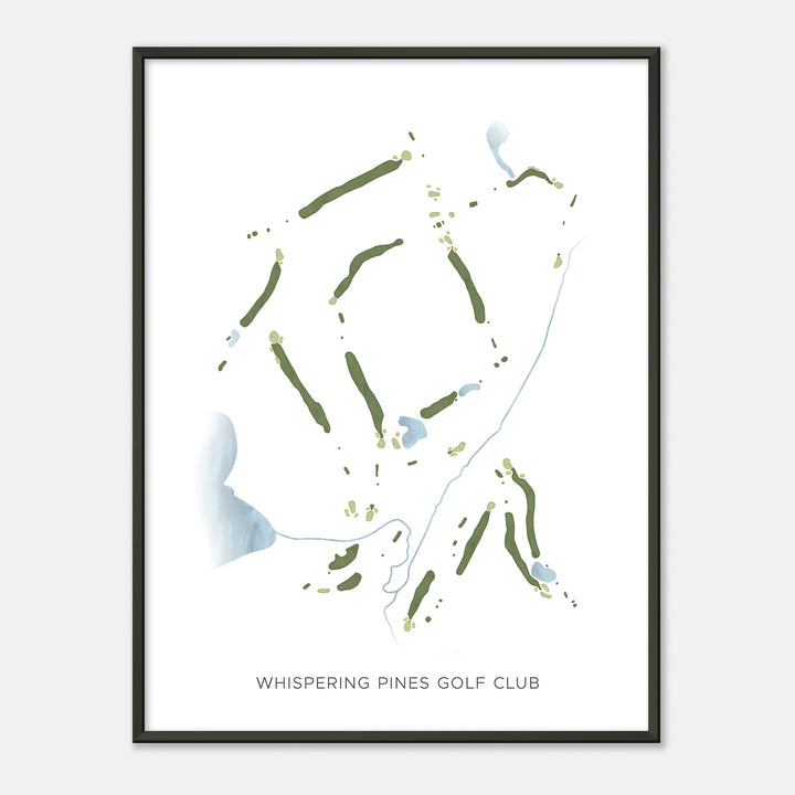 Print of Whispering Pines Golf Club Modern Map