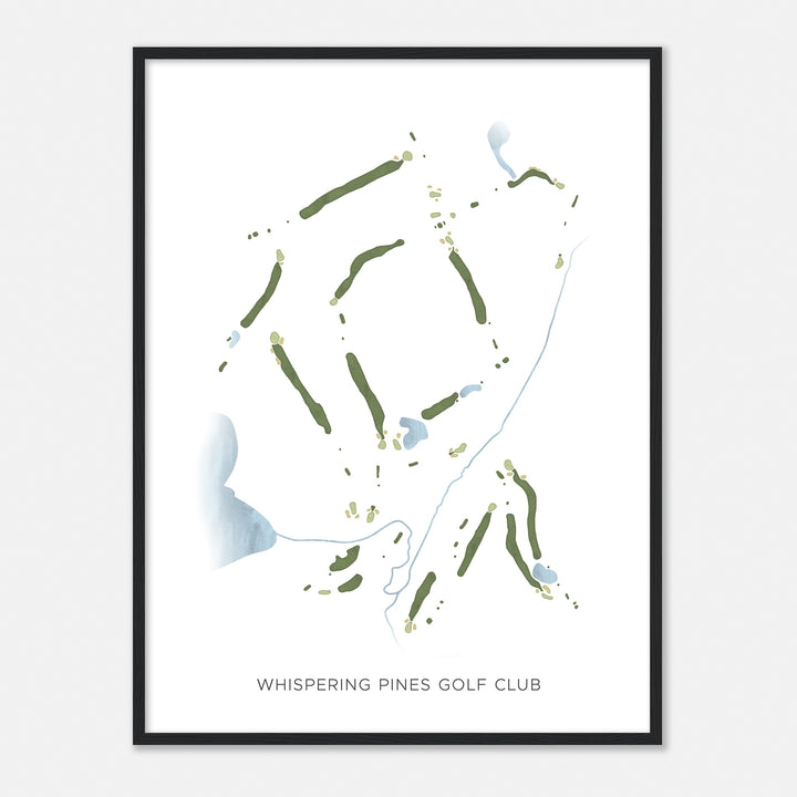 Print of Whispering Pines Golf Club Modern Map