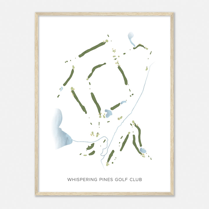 Print of Whispering Pines Golf Club Modern Map