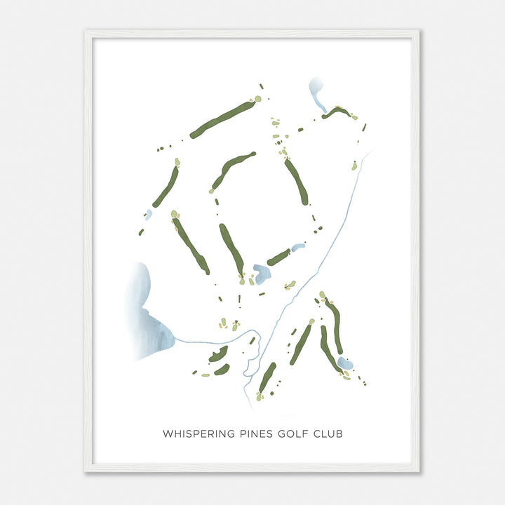 Print of Whispering Pines Golf Club Modern Map