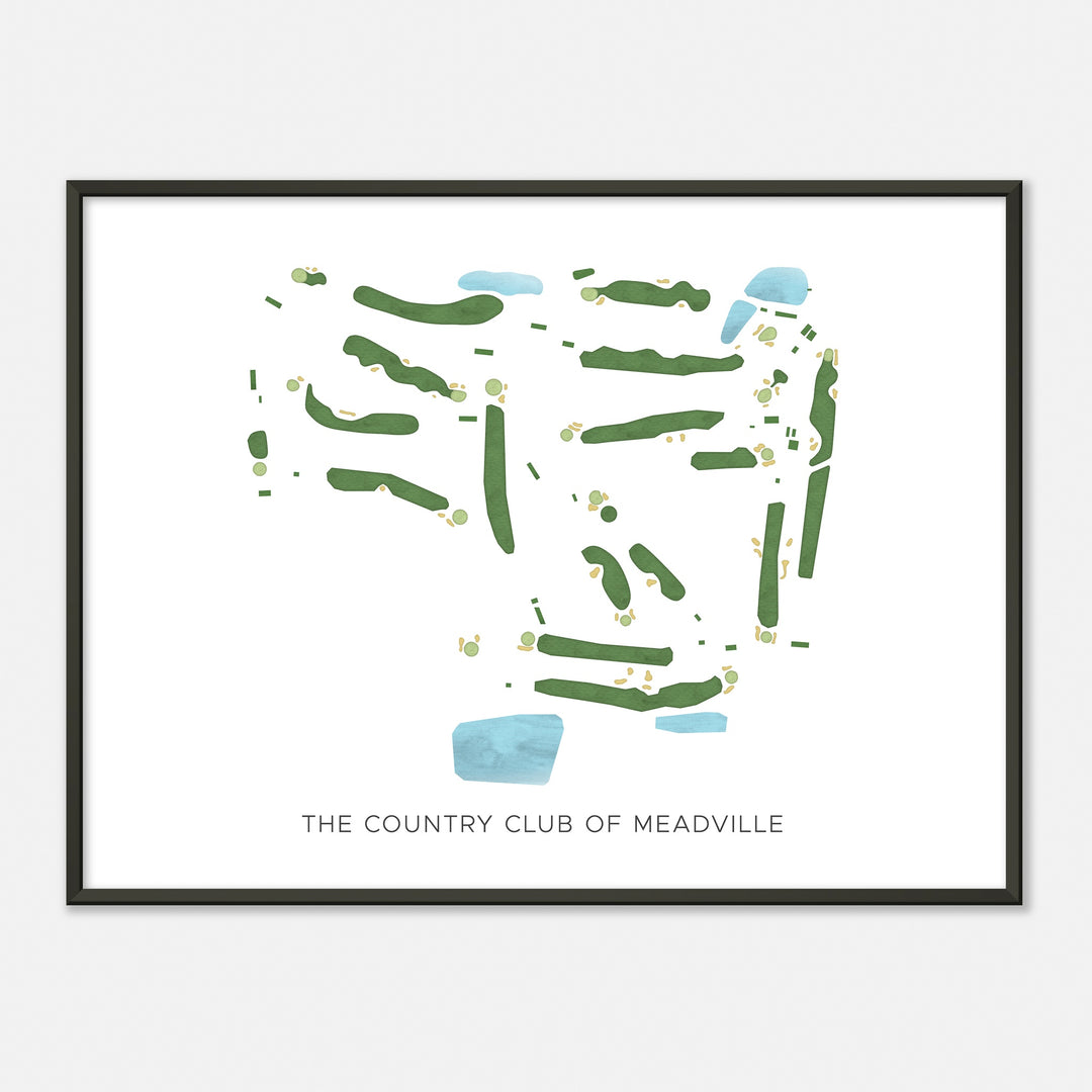 Print of The Country Club Of Meadville Modern Map