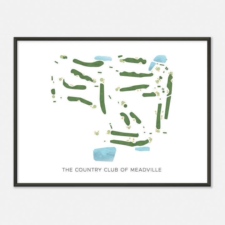 Print of The Country Club Of Meadville Modern Map