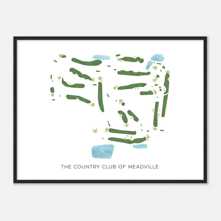 Print of The Country Club Of Meadville Modern Map