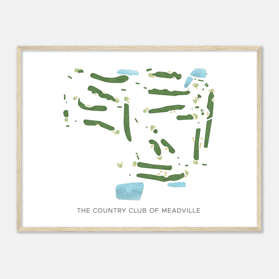 Print of The Country Club Of Meadville Modern Map