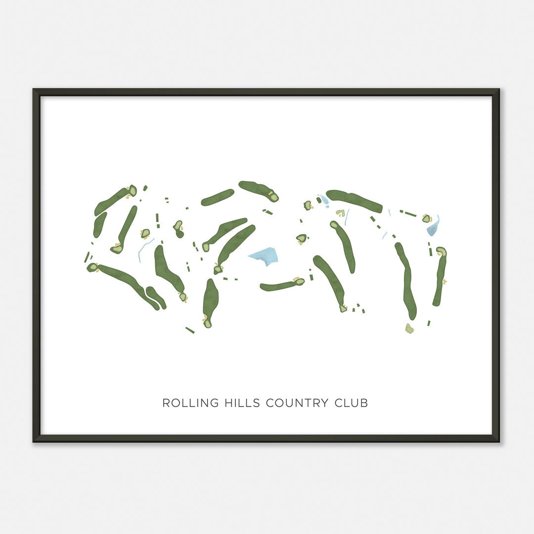 Print of Rolling Hills Country Club Modern Map