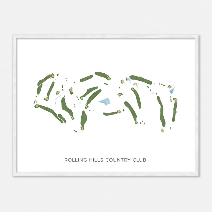 Print of Rolling Hills Country Club Modern Map