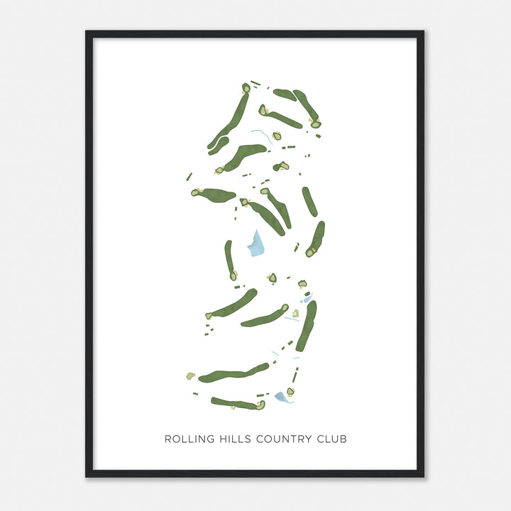 Print of Rolling Hills Country Club Modern Map