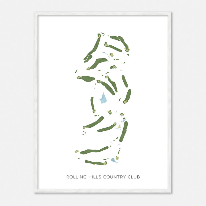 Print of Rolling Hills Country Club Modern Map