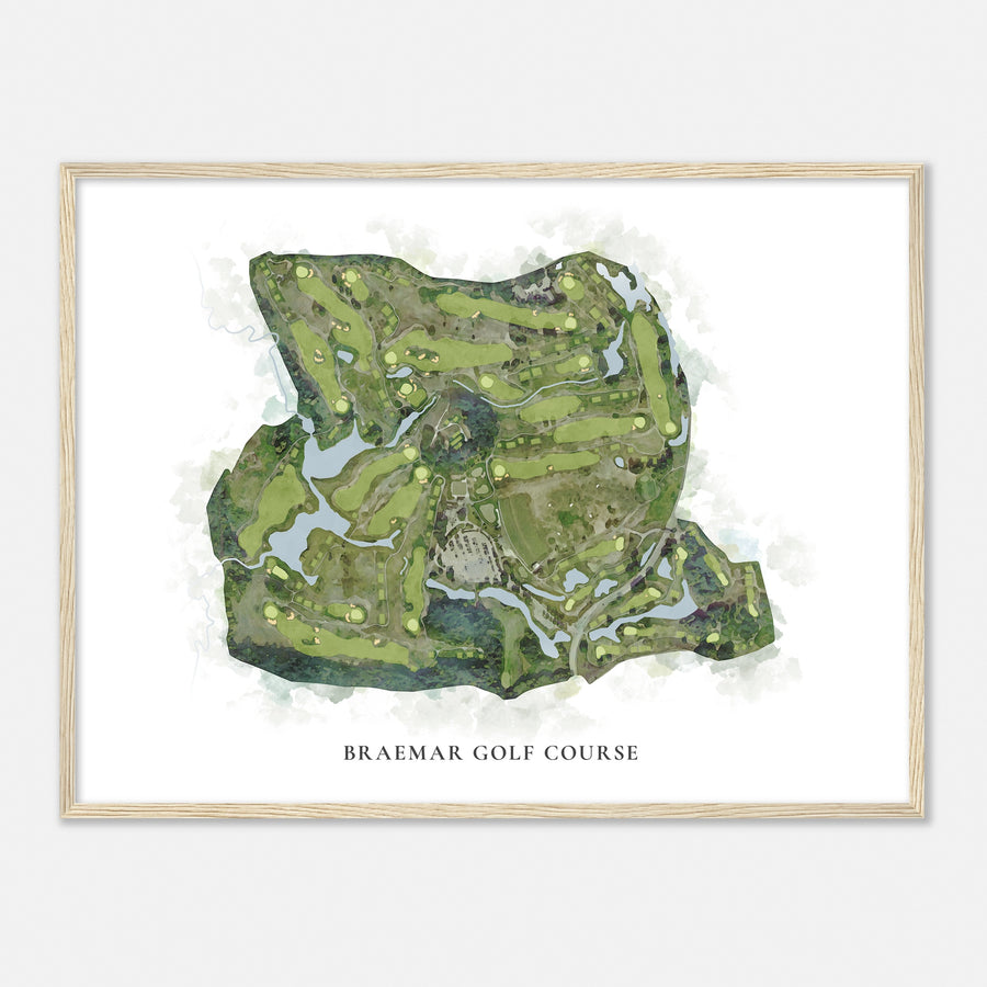 Print of Braemar Golf Course Classic Map